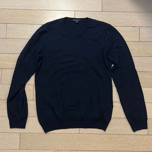 Gap Navy V Neck Wool Sweater